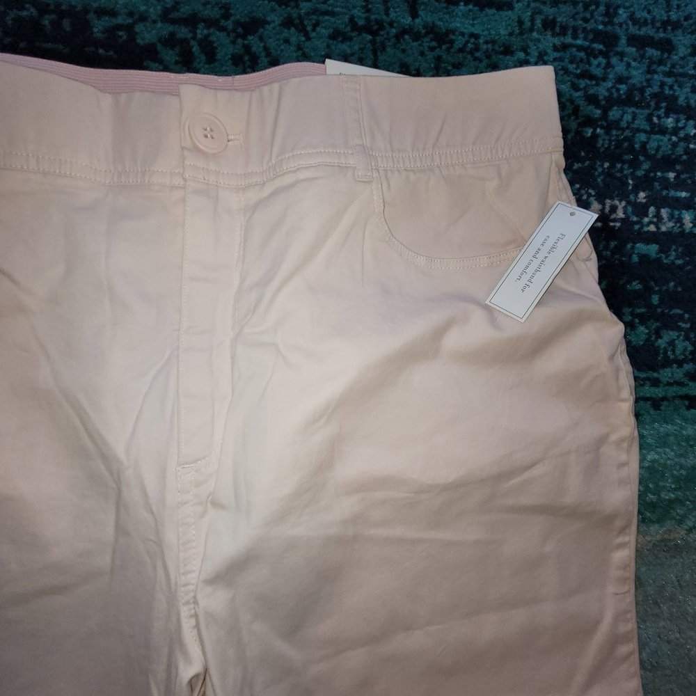 NWT Christopher & Banks Pink Capri Pants 14 - Picture 3 of 5
